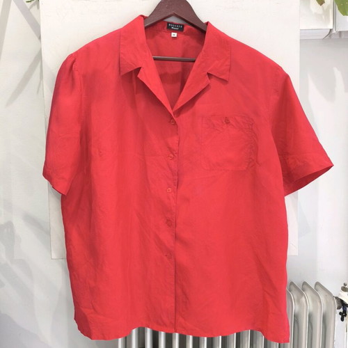 Silk shirt XXL red summer women's vintage like new