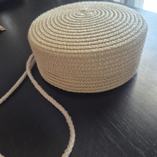 Round straw shoulder bag beige like new
