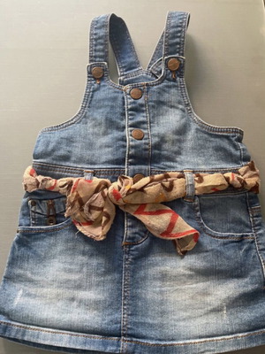 Zara baby denim skirt salopette 24-36 months like new