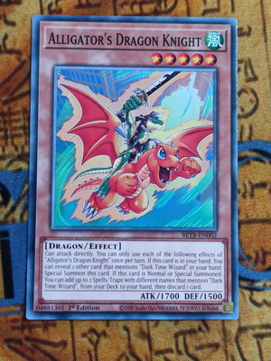 Alligator's Dragon Knight Effect Monster κάρτα Yu-Gi-Oh!, 1st Edition