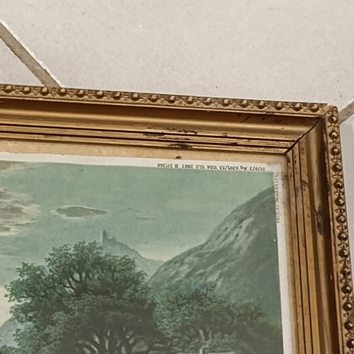 Old framed picture with glass, used, 31x25 cm