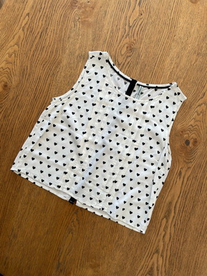 Stradivarius sleeveless top like new, black and beige, size S