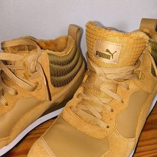 Puma men's boots like new, size 43, beige and yellow