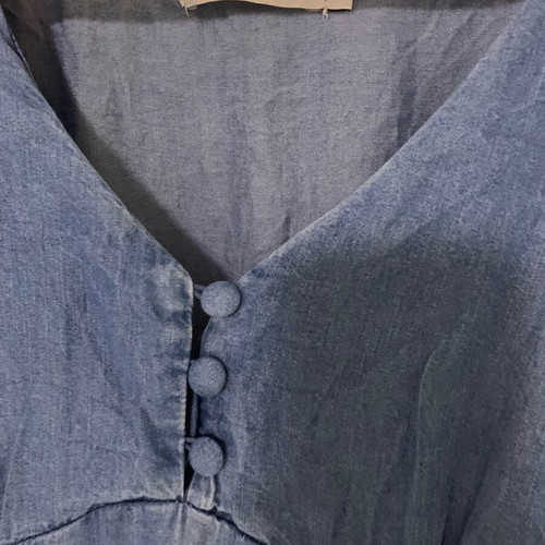 Maxi dress denim style Piazza Italia like new, size large, blue