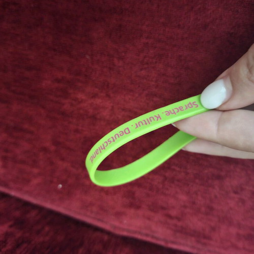 Rubber bracelet used, German green