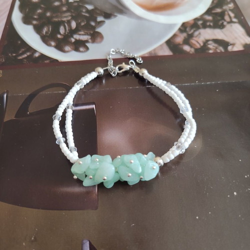 Bracelet handmade from natural stones and beads