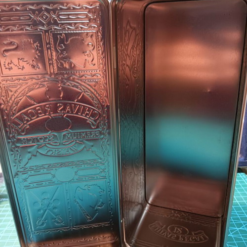 Collectible metal box for Chivas Regal whisky bottle like new