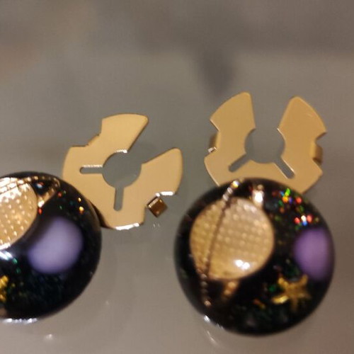 3D Button Covers new, purple and blue