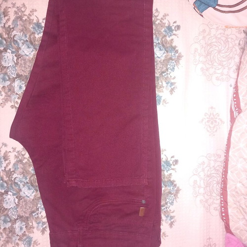 Zara men's pants used, fabric, size 42, red