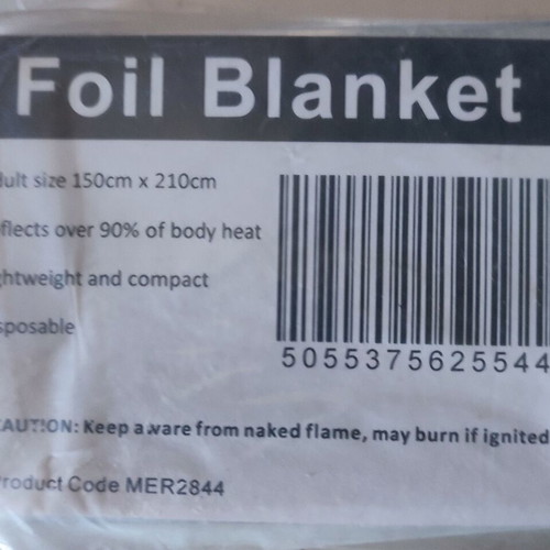 Emergency foil blankets new, pack of 85 pieces