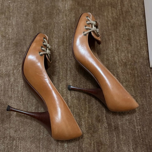 YSL Yves Saint Laurent Rive Gauche camel heels like new, size 36