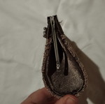Evening handbag used with lace and rhinestones