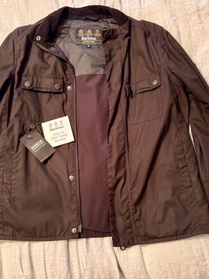 Barbour black jacket size M like new