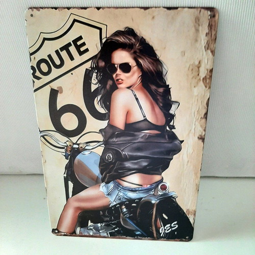 Vintage metal sign route66 new