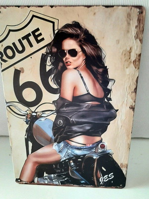 Vintage metal sign route66 new
