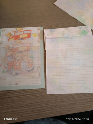 Correspondence like new with envelope and sheet