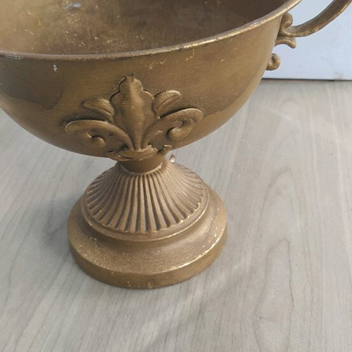 Metal cup painted gold like new