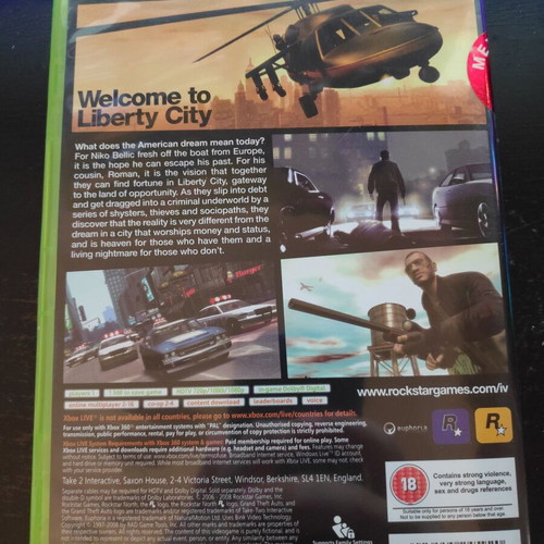 Grand Theft Auto IV Xbox 360 like new