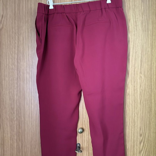 Cortefiel fabric pants XXL, like new, burgundy