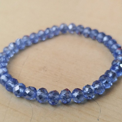 Handmade bracelet with blue diamonds new