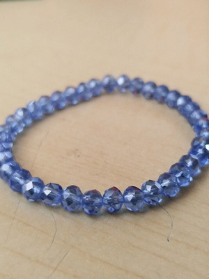 Handmade bracelet with blue diamonds new
