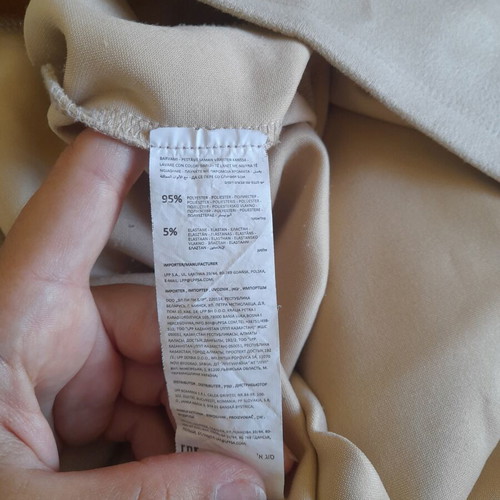 Sinsay oversized dress with rhinestones, like new, beige, size L