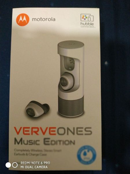 Motorola VerveOnes Music Edition In-ear Bluetooth Handsfree me antochi sto idrota thiki fortisis lefka