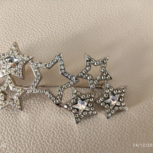 Salvatore Ferragamo brooch with swarovski crystals like new