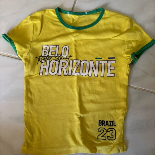 Brazilian Blouse in good condition, green and yellow