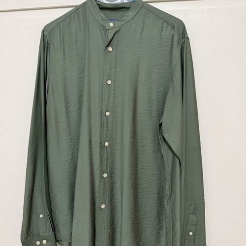 Jack & Jones shirt with Mao collar, khaki, size M