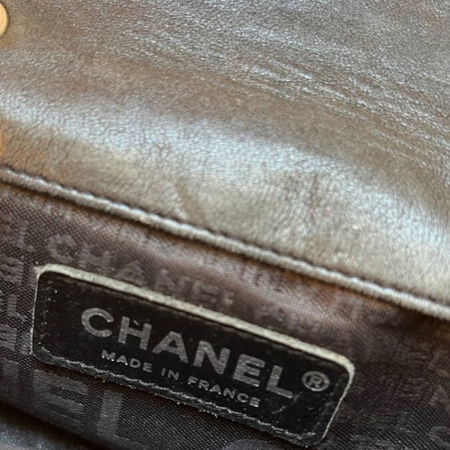 Chanel shoulder bag used, black, conic Fall04