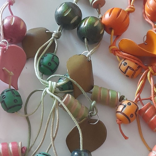 Boho necklaces pack of 10, handmade, multicolor, new
