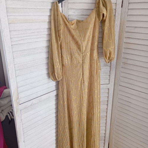 Mya Collection by Dimitra Nika Small Maxi Dress like new, gold