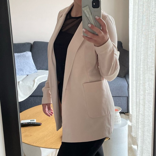 Stradivarius pink pastel blazer jacket like new, XS oversized