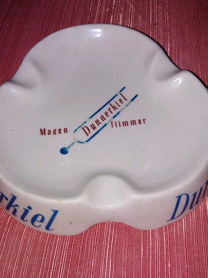 Dunnerkiel porcelain ashtray used, old collectible