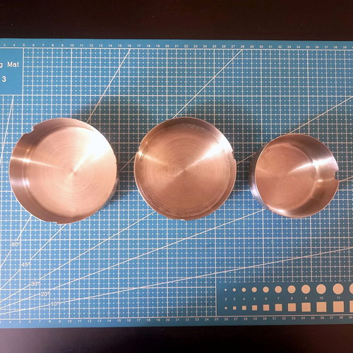 Metal ashtrays set of 3 used for indoor and outdoor