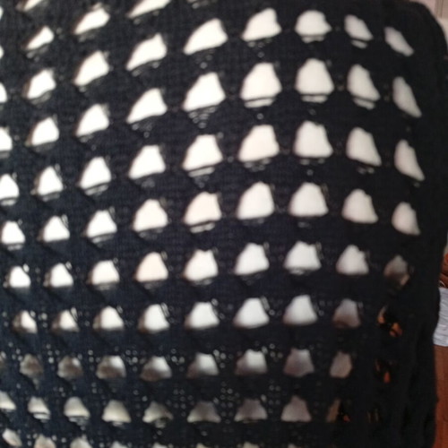 Boho black crochet beach dress, size XL