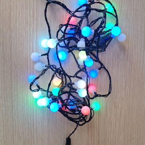 Colorful string lights with plug, 40 bulbs, 4 meters, new