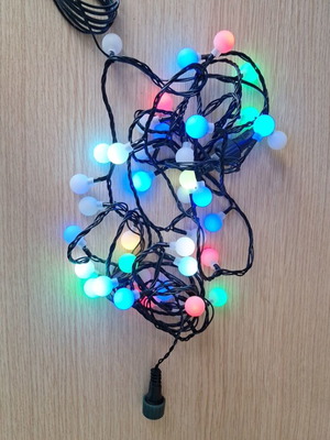 Colorful string lights with plug, 40 bulbs, 4 meters, new