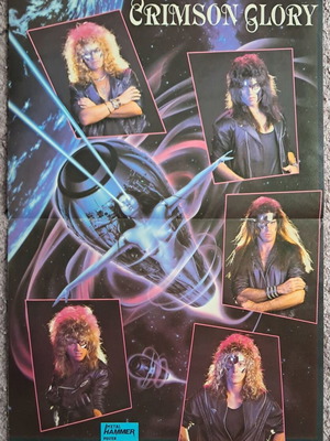 Crimson Glory Transcendence 1989 Metal Hammer magazine poster