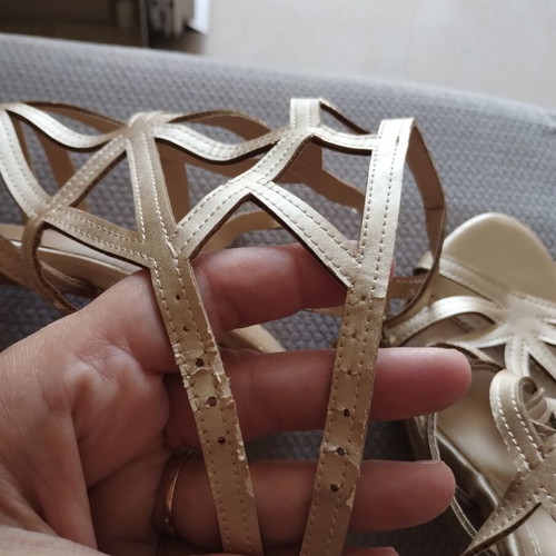 Migato gold sandals size 38 like new