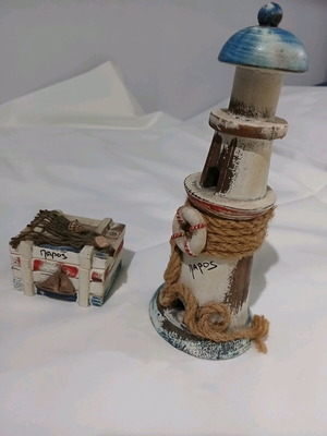 Paros decorative set new, lighthouse and box