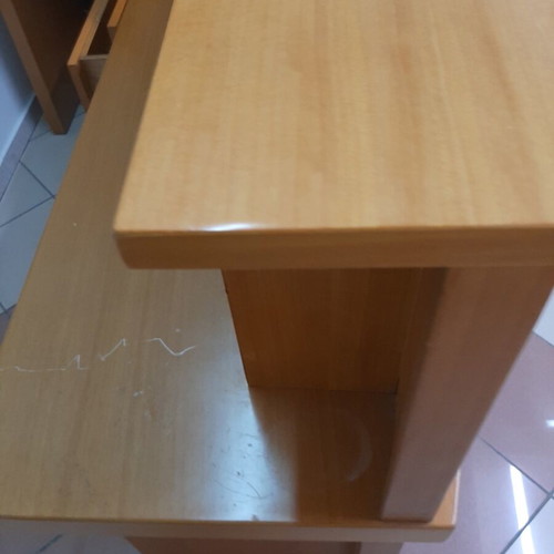Professional reception desk used, made of beech with 4 drawers