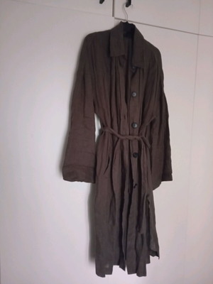 Zara linen khaki trench coat like new, small