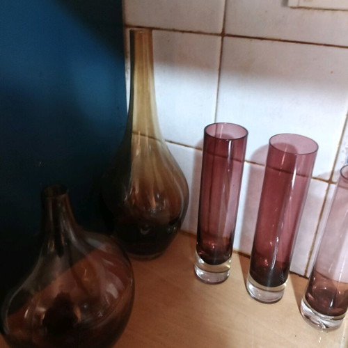 Set of decorative crystal bottles like new, 5 pieces