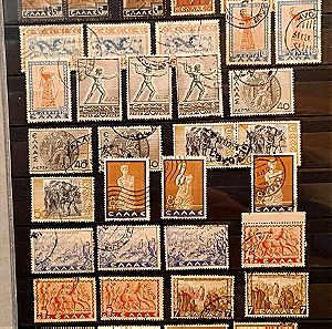 Ελλάδα 1936-1937 γραμματόσημα, 12 αξίες x 3 φορές