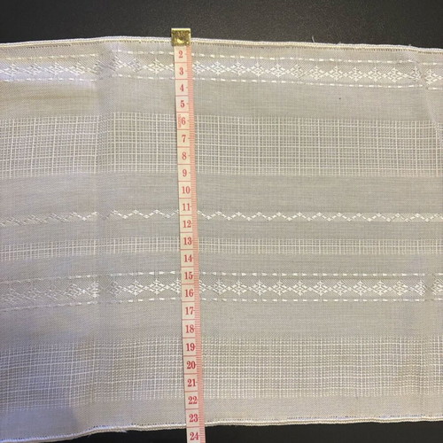 White table runner new with lace and fringes 85x23cm