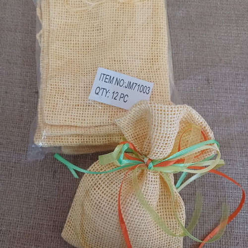Yellow straw pouches new, pack of 100 pieces