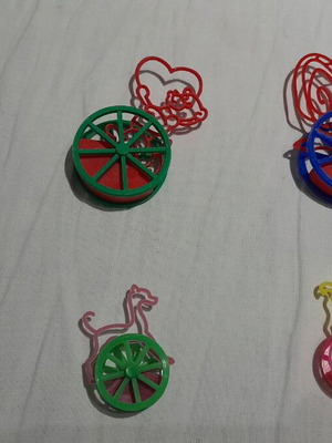 Laky Cap collectible plastic toys from 1980s like new, set of 6