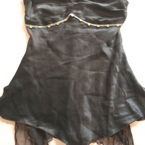 Vintage Y2K Silk Strapless Top BSB black, like new